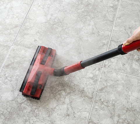 Professional Cleaning of a tile floor in Houston